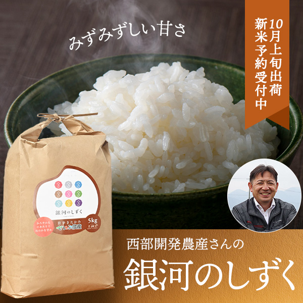 西部開発農産(照井勝也)さんの岩手県北上市産銀河のしずく