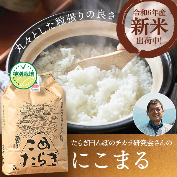 たらぎ田んぼのチカラ研究会さんの熊本県球磨郡産にこまる(特別栽培米)